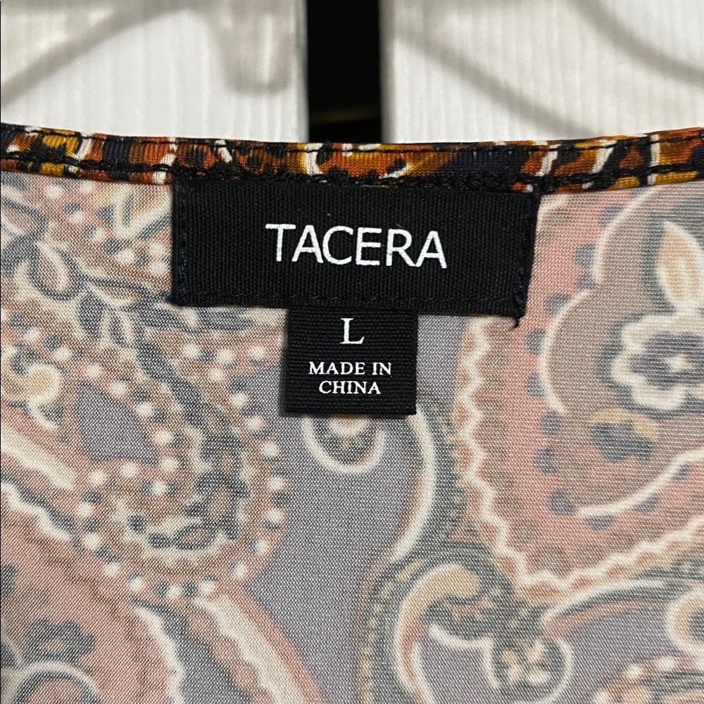 Tacera Shift Dress Multi-color Paisley Boho floral dress size LARGE - Picture 12 of 14